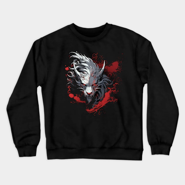 Mythical Lion Crewneck Sweatshirt by VoidCrow